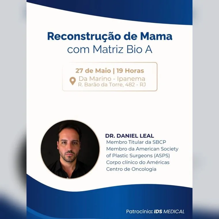 Instagram Dr. Daniel Leal - Reconstrução de mama com Matriz Bio A